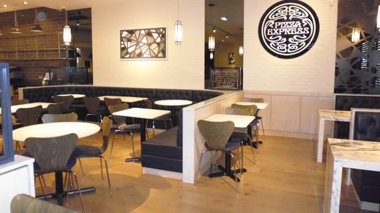 interior view of a pizza express our team worked on in Aberdeen 