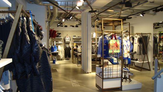 View of the main store area fitted by our team in a a Adidas Original shop