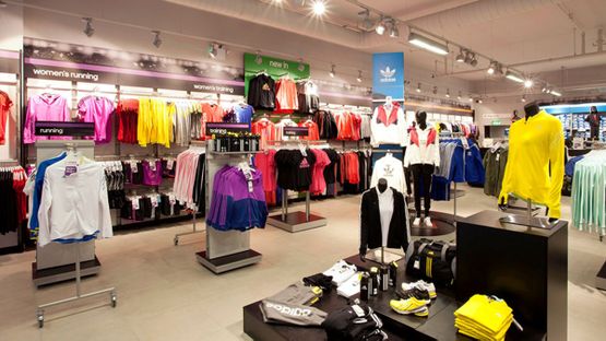 Adidas in Wembley that had its interior styling fitted by our team
