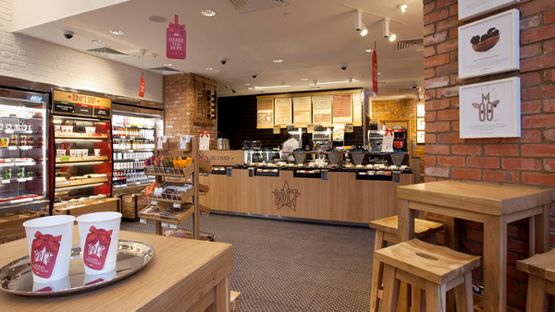 Pret A Manager that our team worked on fitting the interior styling of